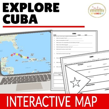 Preview of Cuba Virtual Field Trip Digital Map Activities ENGLISH ONLY