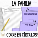 Familia Family in Spanish ¡Corre en Círculos! Activity wit