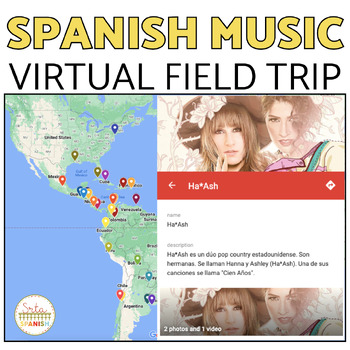 Preview of Spanish Music & Culture in Spanish Class Virtual Field Trip Activity Lesson Plan