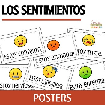 Los Sentimientos Spanish Feelings Posters by Srta Spanish | TpT