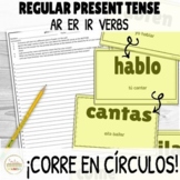Spanish Present Regular AR ER IR Verbs ¡Corre en Círculos!