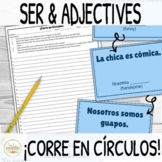 Ser and Adjectives ¡Corre en Círculos! Activity with Digit
