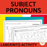 Spanish Subject Pronouns Maze Worksheet Practice Activity 
