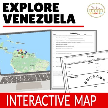 Preview of Venezuela Virtual Field Trip Digital Map Activities ENGLISH ONLY