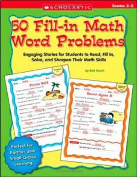 Preview of 50 Fill-in Math Word Problems: Grades 2-3: Engaging Stories for Students to Read