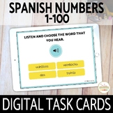 1-100 Spanish Numbers DIGITAL Task Cards Boom Cards