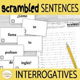 Interrogatives Question Words Scrambled Sentences Activity