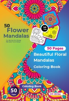 ColorIt Colorful Flowers Adult Coloring Book - Features 50