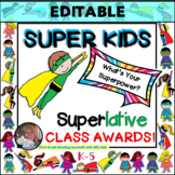 50 Get to Know Me EDITABLE SUPERLATIVES CLASS AWARDS Super