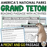 Grand Teton National Park Information Reading Passage Gran