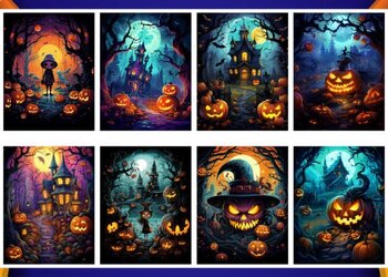 50 Halloween Book Cover Images for Kids by Professorsia | TPT