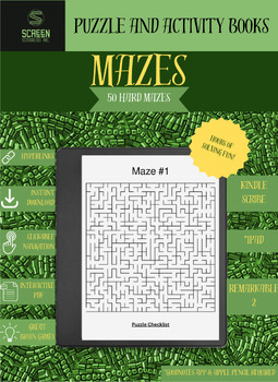 Preview of 50 Hard Mazes For Kindle Scribe, Remarkable2, Ipad
