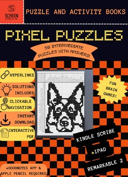 Preview of 50 Hard Nonogram | Pixel Puzzle For Kindle Scribe , Remarkable2, Ipad