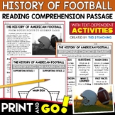 History of Football Reading Comprehension Passage and Questions