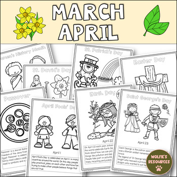 50 Holidays And Special Days Read And Color Worksheets by Wolfie's ...