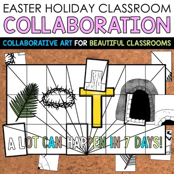 Preview of Holy Week Passion Week Easter Collaborative Poster Bulletin Board Christian