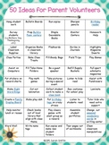 50 Ideas for Parent Volunteers