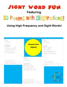 Preview of 50 Illustrated Sight Word Poems for K and 1