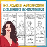 50 Jewish Americans Coloring Bookmarks Jewish American Her