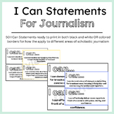 50 Journalism I Can Statements