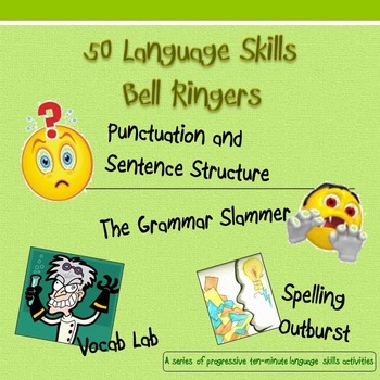 Preview of !?! 50 Language Skills Bell Ringers !?!