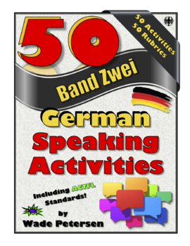 Preview of 50 MORE German Speaking Activities with Rubrics!