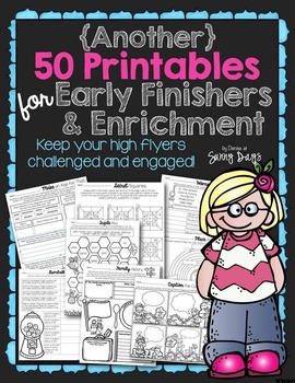 Preview of 50 MORE Printables for Early Finishers & Enrichment