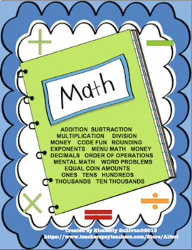 50 Math Printables No Prep! Independent work by Created by Kimberly ...