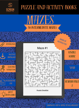 Preview of 50 Medium Difficulty Mazes For Kindle Scribe, Remarkable2, Ipad