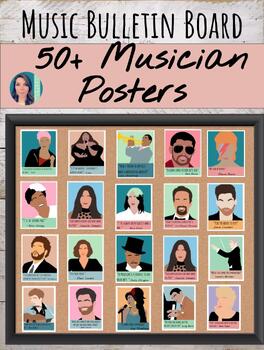 Preview of 50+ Memorable Musicians | Bulletin Board Posters for Growth Mindset