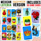 50 Halloween Mexican Loteria Game Cards - Kid-Friendly