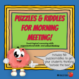 50 Morning Meeting Early Risers Puzzles and Riddles Brain 