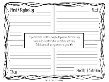 50 narrative writing prompts for the middle grades with organizers