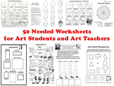 50 Needed Worksheets for Art Students and Art Teachers