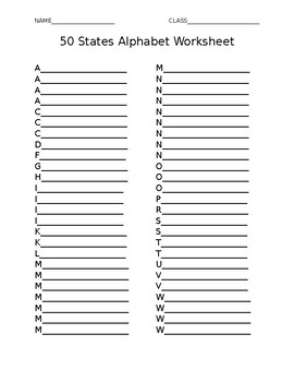 50 Nifty Alphabet Worksheet By Meagroll Makes Music Tpt