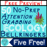 50 No-Prep Ecology & Ecosystems Warm-Ups: FREEBIE Bellring