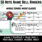 Treble Clef & Bass Clef Bell Ringers for Middle School Ban