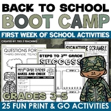 Boot Camp Back to School Night Activities & First Day of S