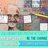 Mahatma Gandhi Quote Collaborative Coloring Poster Random 