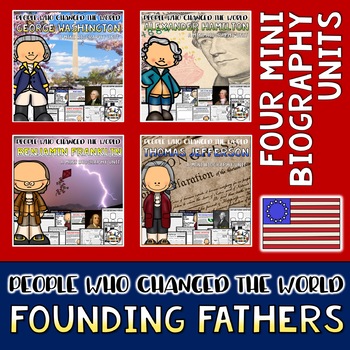 Preview of Founding Fathers Mini Biography Unit Bundle
