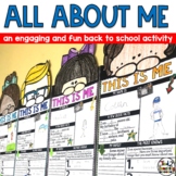 All About Me Posters First Day of School Activity Pennants