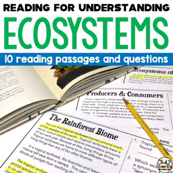 Preview of Biomes and Ecosystems Reading Passages 3rd 4th Grade Ecosystems with Writing