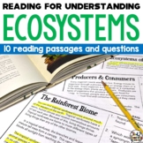 Biomes and Ecosystems Reading Passages 3rd 4th Grade Ecosy