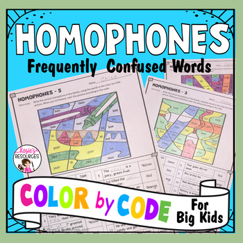 Preview of Homophones Coloring Pages