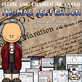 Thomas Jefferson Biography Unit Pack Presidents Day Activi