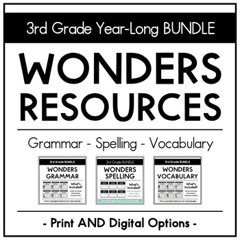 Preview of 2017 Wonders Year-Long Third Grade BUNDLE