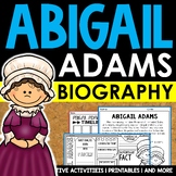 Abigail Adams First Lady Mini Biography Lesson Unit Passag