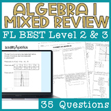 Algebra 1 EOC Review Packet Mixed Concepts Florida Best Le