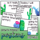 Cactus Growth Mindset Posters EDITABLE