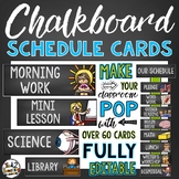 Chalkboard Classroom Decor - Schedule Cards